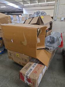 lot 53845 image: Pallet of Home Improvement, Hardware Accessories, Pet Bed and More