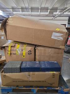 lot 53846 image: Pallet of Various Home Improvement Products Including Bed Covers, Shower Faucets and More