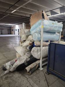 lot 53872 image: Large Lot of Assorted Carpet and Rug Rolls