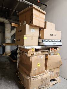 lot 53882 image: Mixed Warehouse Inventory Box Lot with LED Menu Board and SKY-Watcher Items