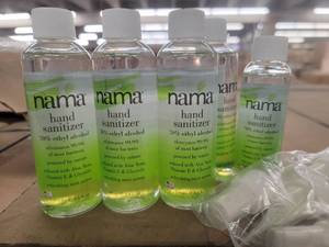 lot 53716 image: Nama Hand Sanitizer Bulk Lot - 70% Ethyl Alcohol with Aloe Vera