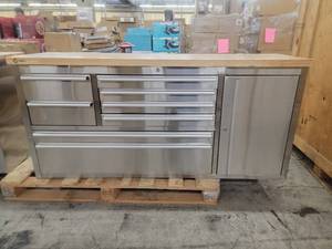 lot 53765 image: Chinese 66 inch rolling workbench