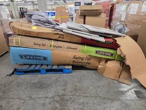 lot 53836 image: Pallet of Lifetime Swing Set Pieces