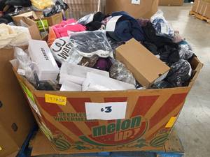 lot 197802 image: Pallet of Various Sizes of Clothing and Shoes