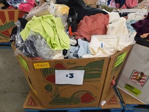 lot 197803 image: Pallet of Various Sizes of Clothing