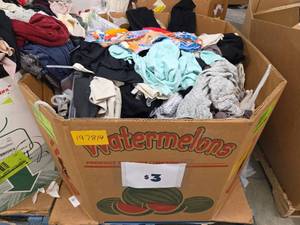 lot 197814 image: Pallet of Various Sizes of Clothing