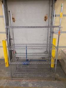 lot 197851 image: Commercial Wire Shelving Unit with Adjustable Shelves