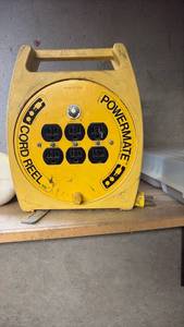 lot 51854 image: Powermate Portable Cord Reel with 6 Outlets - Retail $45