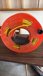 lot 51877 image: Crown Extension Cord Reel with Yellow Power Cable - Retail $15
