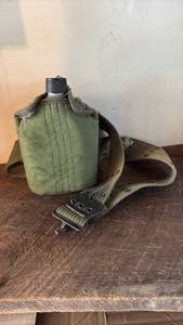 lot 51900 image: Military Canteen with Canvas Cover and Web Belt - Retail $15