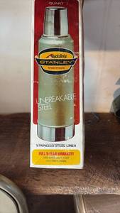 lot 51904 image: Aladdin Stanley Thermos Bottle 1 Quart Stainless Steel - Retail $15