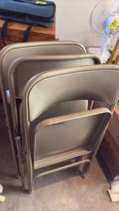 lot 51905 image: Set of Metal Folding Chairs - Retail $15
