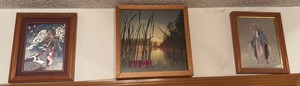 lot 51989 image: Set of Three Framed Religious and Nature Art Prints - Retail $25
