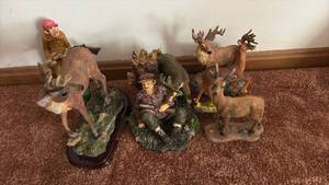 lot 52016 image: Collection of Hunting and Wildlife Figurines with Hunter Characters - Retail $45