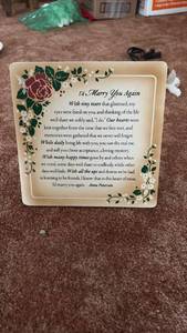 lot 52020 image: Decorative Wedding Anniversary Poem Plaque - Retail $8