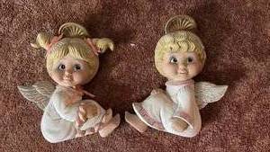 lot 52023 image: Ceramic Angel Figurines Set of 2 - Retail $15
