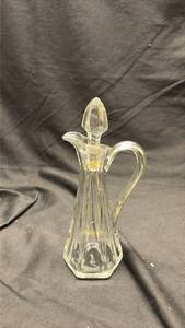 lot 698 image: Glass Cruet Set with Stopper - Manganese Glow