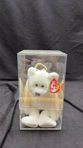 lot 704 image: TY Beanie Baby Halo Angel Bear in Protective Display Case