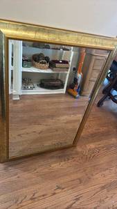 lot 1100 image: Framed beveled mirror 41x30