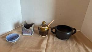 lot 1109 image: Handmade Pottery Collection Set of 4 Pieces