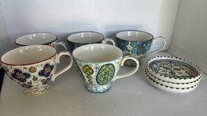 lot 1208 image: World Market Amira Ceramic Tea Cup and Saucer