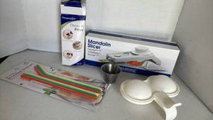 lot 1233 image: Progressive Kitchen Tools Bundle with Mandolin Slicer and Cherry Pitter