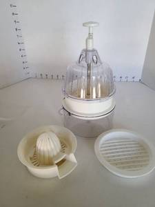 lot 1245 image: Manual Food Processor with Juicer Attachment