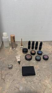 lot 1463 image: MAC Makeup Collection with Lipsticks Eyeshadows and Setting Spray