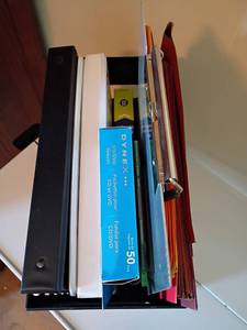 lot 1604 image: Office Items.  3 Ring Notebooks, Envelopes and More
