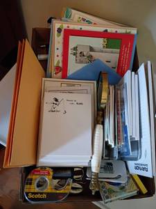 lot 1605 image: Office Items.  Note Paper, Greeting Cards, Magnifying Glass and More