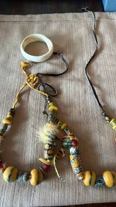 lot 1907 image: Beaded trade necklaces and bracelet
