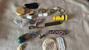 lot 1938 image: Pins, keychains and more