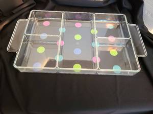 lot 1271 image: Polka dot 5 section organizer tray