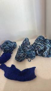 lot 1525 image: Yarn and a started project