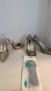 lot 1558 image: Vince Camuto and Karl Lagerfeld heels size 8.5 and gel insoles