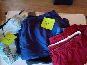 lot 1630 image: Mens Swim Trunks and Boxers.   Sizes large and XL