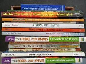 lot 3413 image: Books.  Forks Over Knives