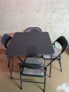 lot 17 image: Folding Card Table and Chair Set