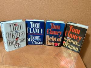 lot 27 image: Tom Clancy Hardcover Book Collection Set of 4 Novels