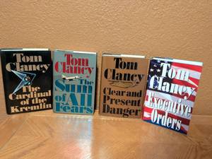 lot 28 image: Tom Clancy Hardcover Book Collection Set of Four Novels