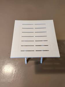 lot 58 image: White Plastic Folding Side Table