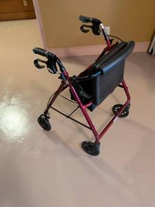 lot 60 image: Rolling Walker with Seat and Hand Brakes