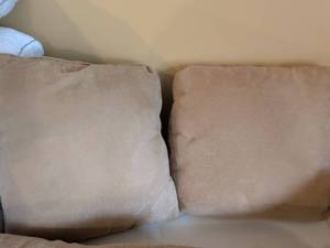 lot 103 image: Tan square sofa pillows