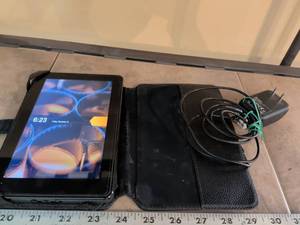 lot 119 image: Amazon Kindle Fire Tablet with Case and Charger