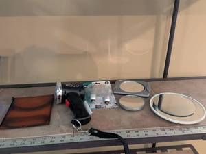 lot 154 image: Mirrors, Small Basket, Light Bulbs