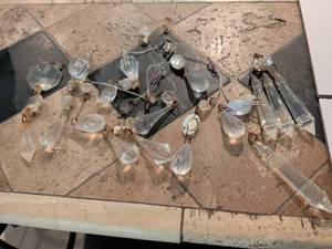 lot 167 image: Crystal Chandelier Parts and Replacement Prisms