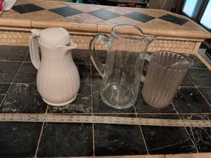 lot 192 image: Glass and Ceramic Pitchers