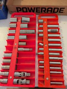 lot 280 image: Craftsman  Socket Set with Red Organizer Rails
