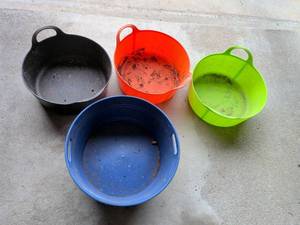 lot 294 image: Flexible Plastic  Baskets Set of 4 Colors
