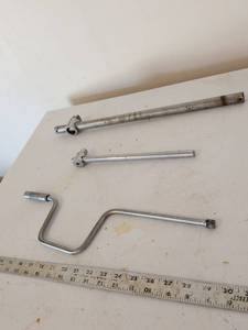lot 342 image: Chrome Steel Socket Wrench Handle Set